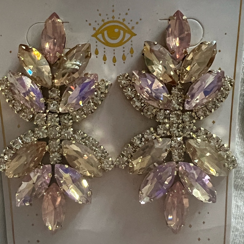 Eye Candy LA CZ Cosmo Statement Earrings
